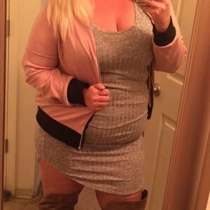 Torrid Gray Ribbed Tank Dress